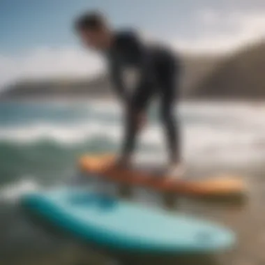 Different fin options displayed for bodyboarding.