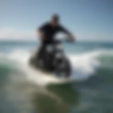 Buell soft top surfboard in action on the waves