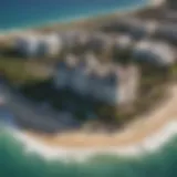 Aerial view of Moana Surfrider showcasing its stunning beachfront