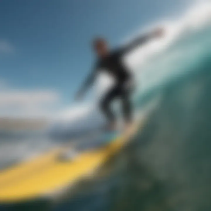 Competitive surfers using RC surf boards during a championship