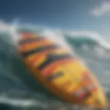 Close-up view of RC surf board showcasing its innovative design