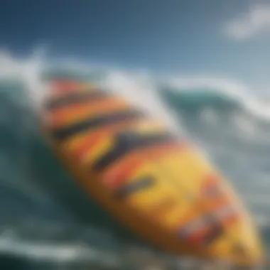 Close-up view of RC surf board showcasing its innovative design