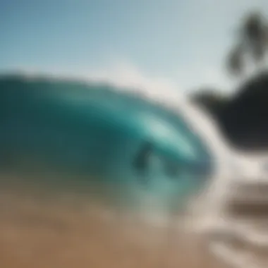 Gentle Waves for Novice Surfers A serene beach scene ideal for beginner surfers with gentle waves.