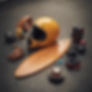 Safety Gear for Longboard Crafting Safety gear laid out for longboard crafting