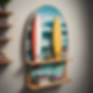 Innovative Design: Surfboard as a Shelving Unit Creative surfboard shelving unit showcasing designs