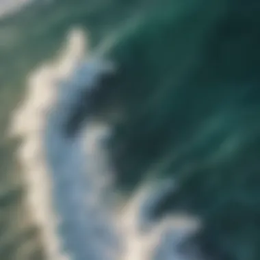 Aerial view of the famous North Shore waves