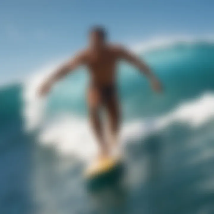 Duke Kahanamoku showcasing his surfing skills on a pristine wave