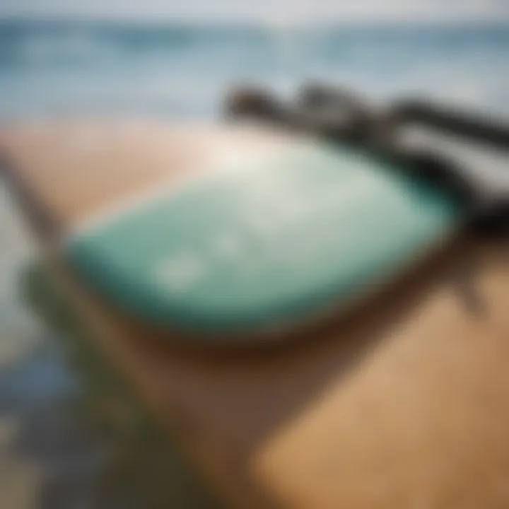 Close-up of eco-friendly materials used in surfboard bags