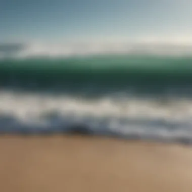 Lush ocean waves gently lapping against a sandy shore