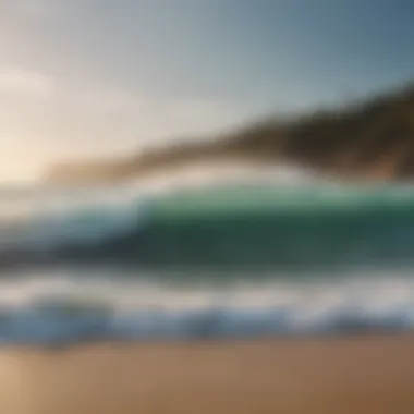 Coastal Serenity A peaceful coastal landscape with gentle waves and soft lighting