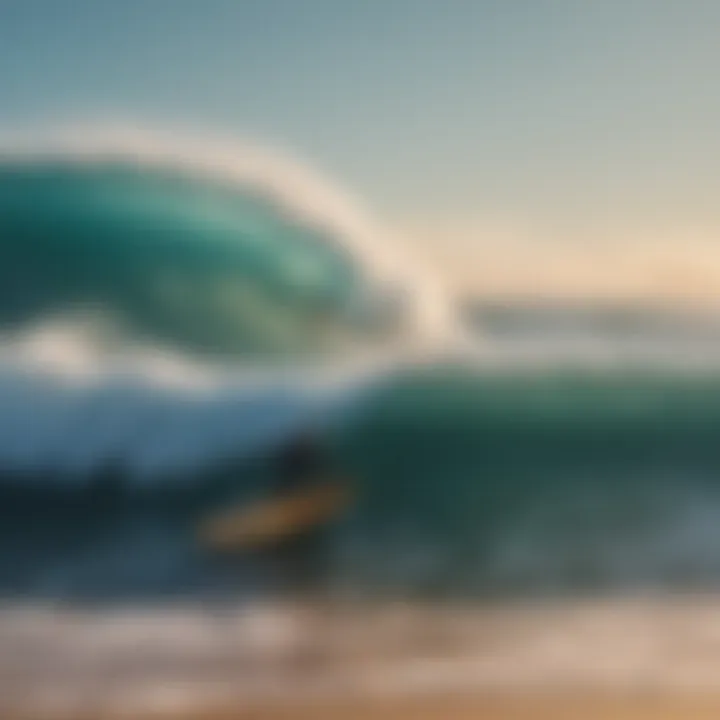 A breathtaking view of the Pacific Ocean from a surf camp in Peru, showcasing perfect waves.