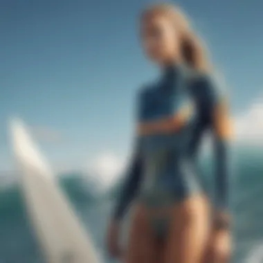 A close-up of fashionable surf apparel, highlighting the blend of function and style.