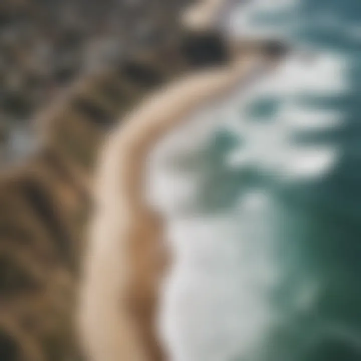 An aerial shot of the pristine coastline of Camp Pendleton