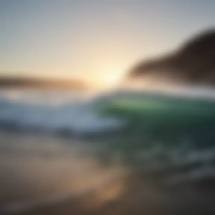 A breathtaking view of the waves crashing at Camp Pendleton