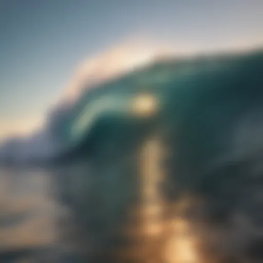 A stunning wave breaking at dawn