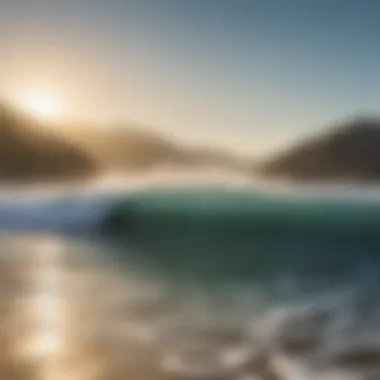 Panoramic view of Pismo Beach surf spot