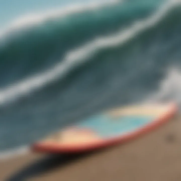 A detailed look at surfboard materials and textures to highlight durability.