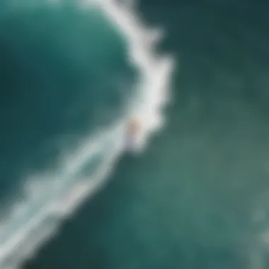 An aerial view showcasing the iconic surf breaks of Maui