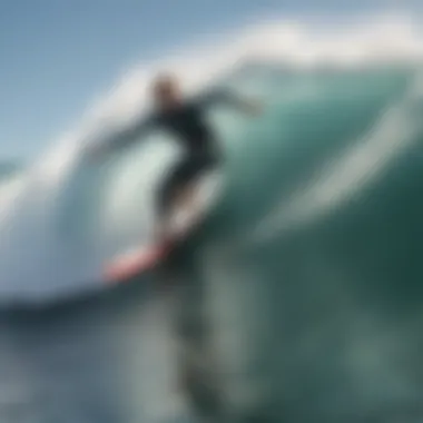 An exhilarating surfing competition with spectators cheering