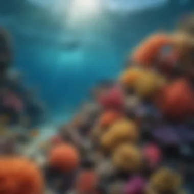 The Richness of Ocean Life: A Marine Ecosystem A diverse marine ecosystem showcasing colorful coral reefs and vibrant fish