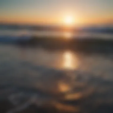 Serenity of the Ocean at Sunset A serene ocean sunset reflecting vibrant colors on the water's surface