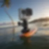 GoPro Strut Mount installed on a surfboard