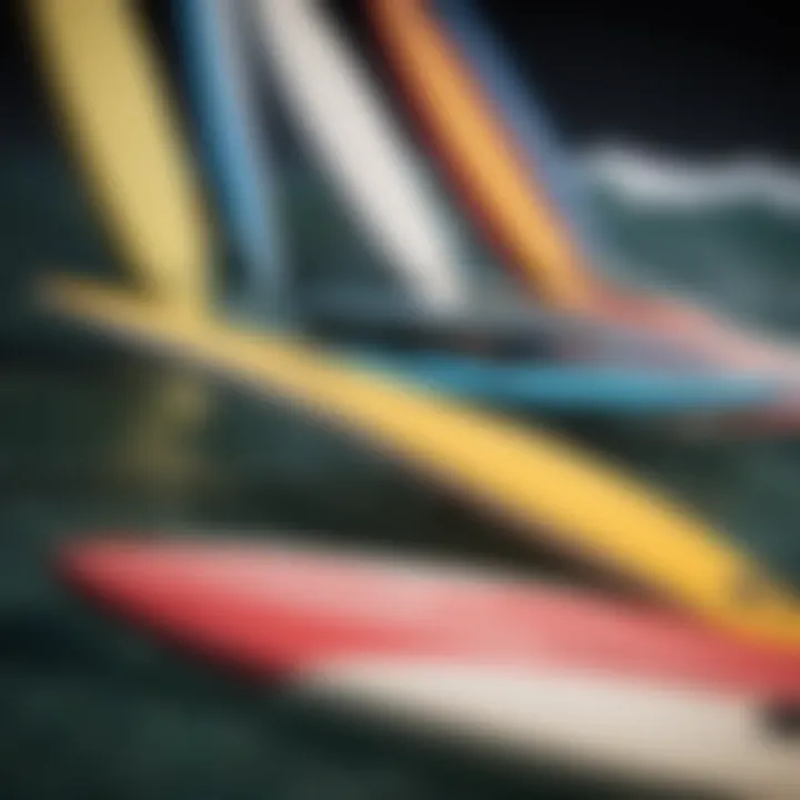 An array of different types of surfboard lights displayed together