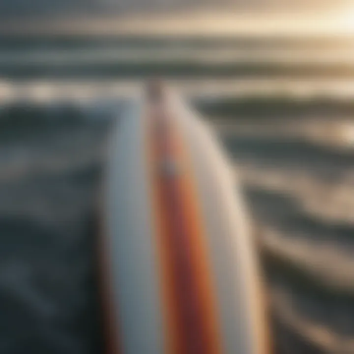 Close-up of surfboard lights highlighting their design and installation