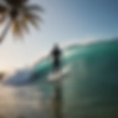 Harmony with Nature: The Surf Athlete's Sanctuary A serene beach scene showcasing the connection between surf athletes and nature