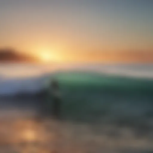 Sunset surf session at a famous Southern California beach