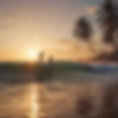 Surfers enjoying the sunset at Kuta Beach