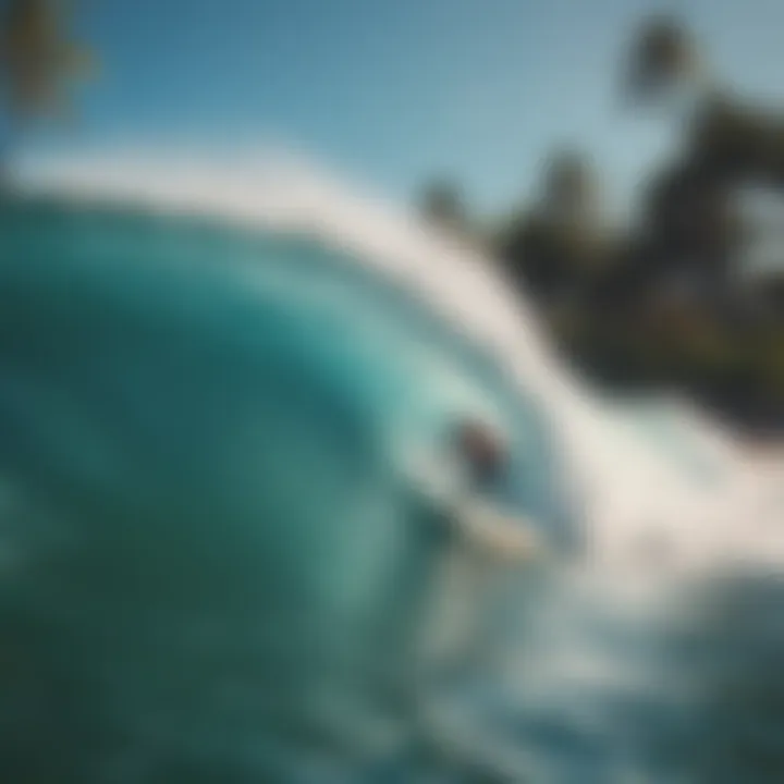 Local surfers enjoying the vibrant waves at a popular beach