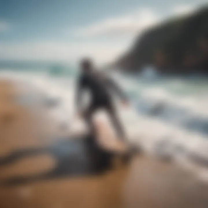 Scenic view of a longboard cruising along a coastal path