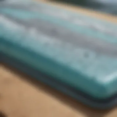 Innovative Materials in Boogie Board Design Close-up of a boogie board showing its materials and construction details