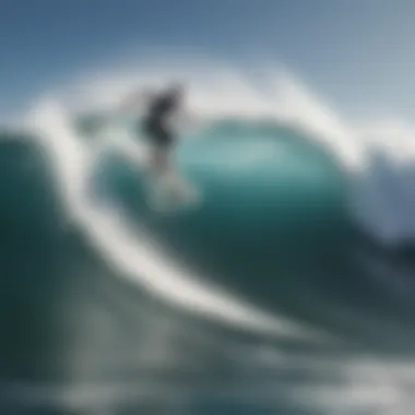 Surfer performing tricks on a jet-powered surfboard