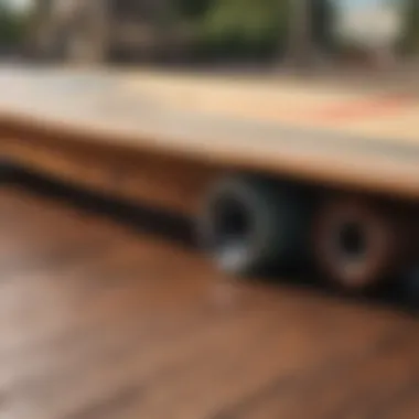 Close-up of high-quality materials used in longboard manufacturing