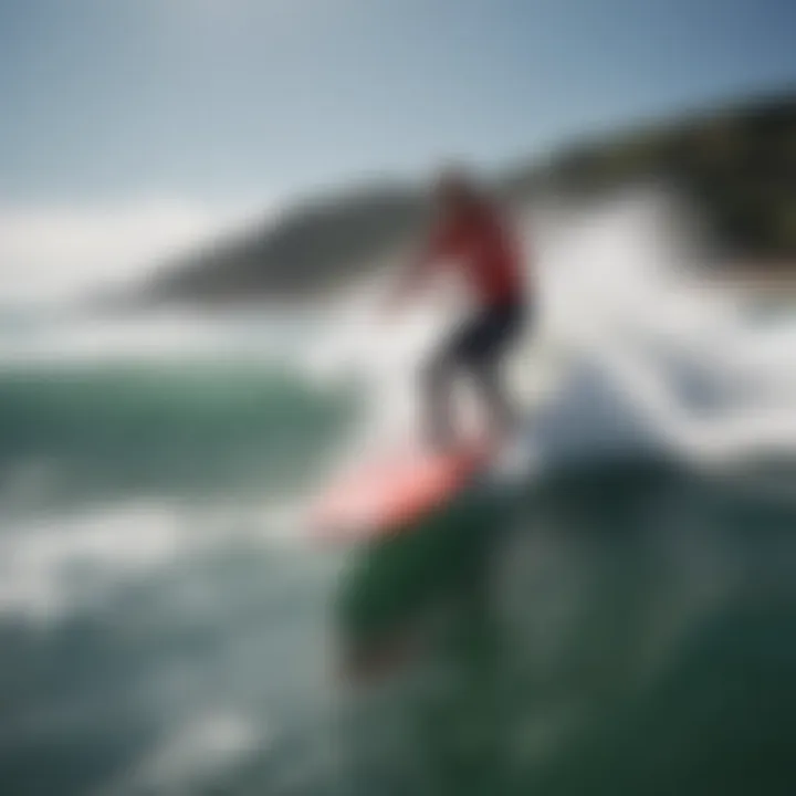 A vibrant scene of motor surfboards in action on a sunny day