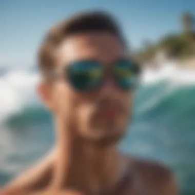 Stylish sunglasses designed for water sports