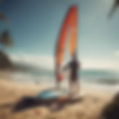 Windsurfing safety briefing on the beach