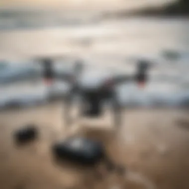 Close-up of drone equipment suited for aquatic filming