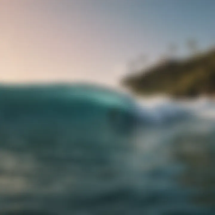 Editing workstation showcasing surfing footage