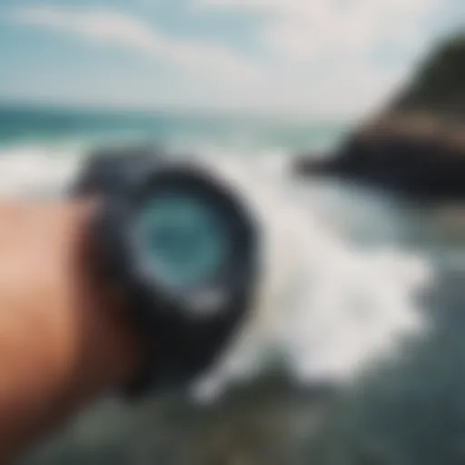 G-Shock tide watch displaying tidal data