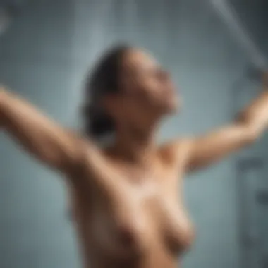 Relaxing Hot Shower Atmosphere A calming hot shower setting with steam rising