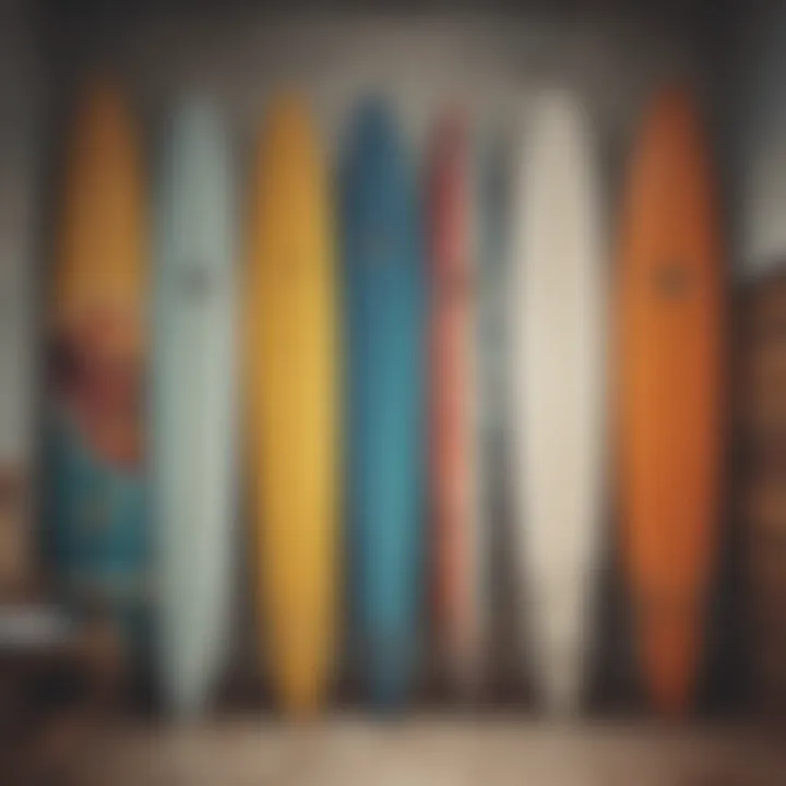 Aesthetic surfboard wall design