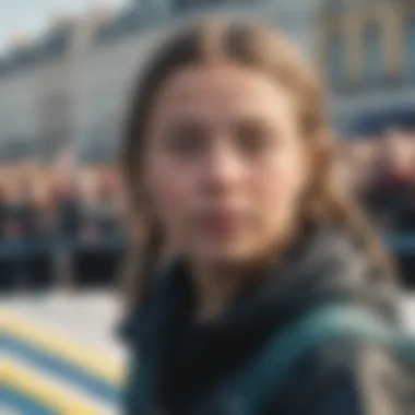 Greta Thunberg at a Climate Rally Greta Thunberg speaking at a climate rally
