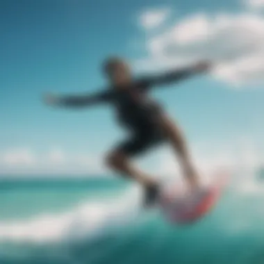 A captivating kite surfing scene over the turquoise waters of Florida