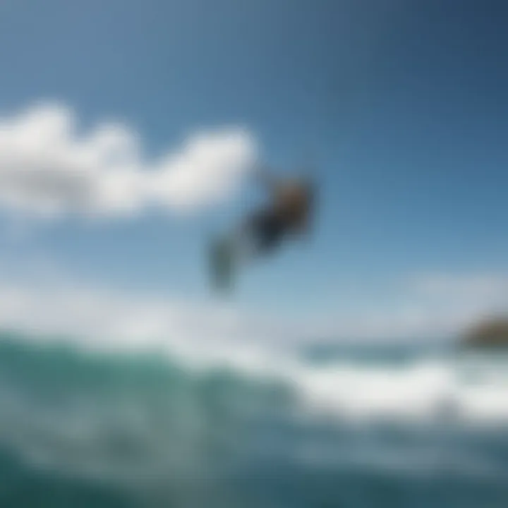 A breathtaking view of a kitesurfer gliding over the azure waters of Costa Rica