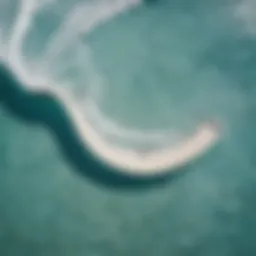 Aerial view of a man-made wave pool showcasing perfect surf conditions