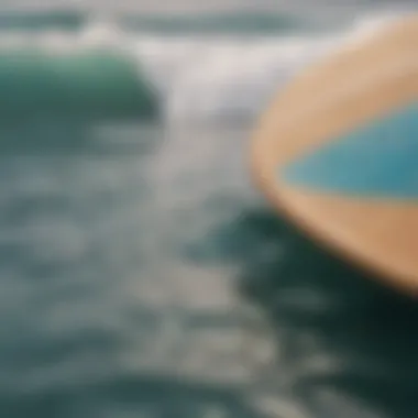 Close-up of materials used in floating surfboards