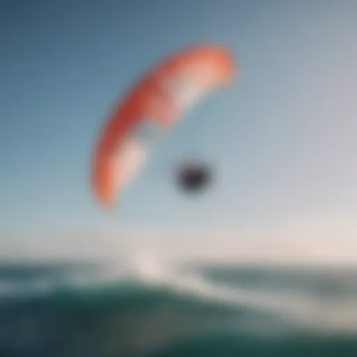 Dynamic action shot of the Ocean Rodeo Trainer Kite in flight